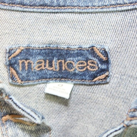 Maurices Vintage Destructed Denim Jacket H11503 - Picture 6 of 12